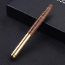 Mahogany pen Natural solid wood brass sandalwood pen Wooden curved tip calligraphy art pen Orb signature pen gift