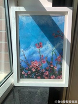 gouache landscape painting flowers