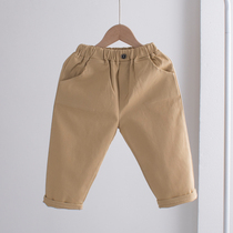 Loose Children Pants 2021 Spring and Autumn Boys Casual Pants Cotton Joker Straight Baby Spring Pants Tide