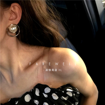 →Korean temperament net red baroque earrings ear clip no ear holes female face thin pearl earrings 2021 new trend