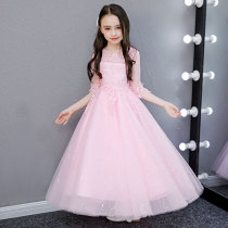 Childrens performance costume new summer dress primary school student fashion kindergarten girl dress performance high-end puffy princess dress