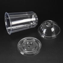 Black pineapple milk tea cup disposable juice drink cup iced coffee cup Net red fat cup U Cup with lid 100 set