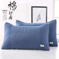 Pure cotton pillow towel a pair of household cotton pillow towel Adult couple pillowcase can be fixed snap non-slip does not fall off