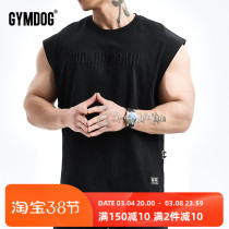 GymDOG Rugged Print Fitness Vest Mens Summer Running Training Sleeveless Kan Shoulder Loose Motion T-shirt Clothing