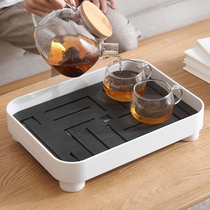 Tea Tray Home Light Lavish Modern Minima Tea Set Water Tea Sea Discharge Tea Cup Drain Small Tea Table Rectangular Tray