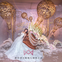 2018 New Iron hot air balloon floor-to-ceiling window decoration theme wedding props aerial ceiling decoration
