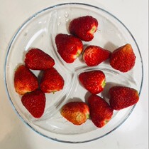 Grid steak plate Fruit plate plate Tempered glass breakfast Western-style partition plate Dumpling plate Partition plate