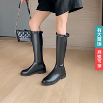 Fat autumn boots thick legs thick autumn boots fat sister high heel knight knight boots large barrel