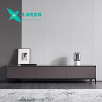 Italian minimalist TV cabinet Coffee table combination Modern simple living room furniture Nordic style locker Light luxury floor cabinet