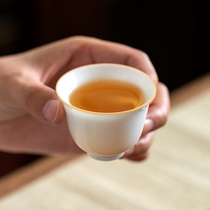 Jingdezhen thin tire Gongfu tea cup single cup Yongle sweet white wine tasting cup masters cup white porcelain tea breeders with small tea cups