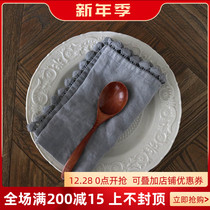 W1962 European carved pattern retro cream big disc Western food steak plate French classical exquisite plate