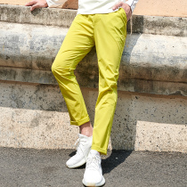 (Special clearance) Mens summer solid color breathable elastic sports casual quick-drying pants new products