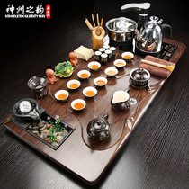 Purple Sand tea set Tea table Automatic Kung Fu tea maker Household living room modern running water Solid wood tea tray Tea