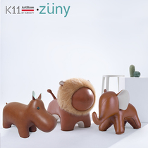 K11 Zuny Taiwan hippo giraffe lion animal skin doll home landing ornaments housewarming new home gifts