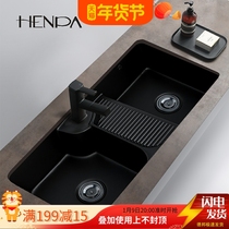 Ceramic laundry basin with washboard bottom basin black laundry basin balcony household large laundry tank left pool single tank