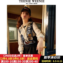 Teenie Weenie Small Bear Sleeve Knit Sweater Vest College Wind Outside the Female TTKN213803P