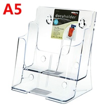 Transparent two grid A5 single page rack desktop acrylic data rack color page rack display stand double A5 promotional shelf