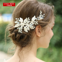 Forest wedding hairpin European and American sweet simple style modeling headdress Bridal wedding evening dress plate hair accessories