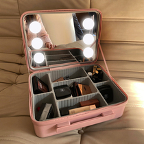 Starino Makeup Case Professional with Makeup Artist Small Portable Large Capacity With Lamp Home Makeup Collection Bag 2022 New