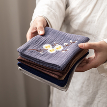 Tango tea towels cotton linen tea cloth absorbent thickened towel China Wind Zen Embroidery Tea Table Rag Tea Dau Accessories