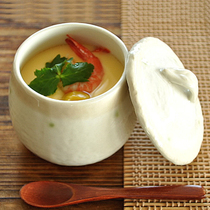 Japanese imported tea bowl steamed Seto steamed egg bowl small soup bowl zakka and wind stewed cup custard