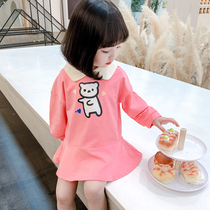 Girl dress spring and autumn 2021 new childrens autumn dress long sleeve foreign style girl baby autumn clothes