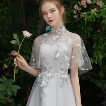  Bridesmaid dress female 2020 new summer sister dress group fairy quality gray forest department mid-length student graduation season