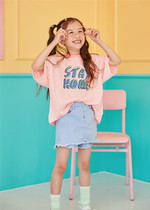 3N does not refund LILAS girls pink striped letters STAY HOME short sleeve T skirts