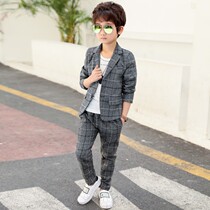 Boys spring suit 2021 new foreign style childrens fashion suit boy spring and autumn suit two-piece Korean