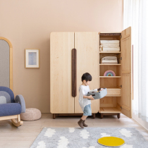Children in the Art Series new combination childrens room wardrobe single door double door super large capacity full solid wood wardrobe