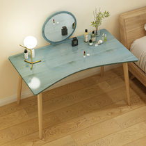 Nordic dressing table bedroom small apartment simple modern makeup table ins Wind Net red mirror makeup table economical