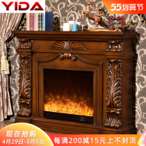 One Da 1 5 m Ou Style Fireplace TV Cabinet Solid Wood American Electric Fireplace Heating TV Background Wall Decorative Cabinet