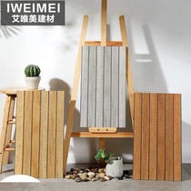 Balcony tile Simple modern bathroom wall tile 300x600 antique brick Wood grain culture brick outdoor background wall