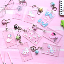 Unicorn Flamingo Keychain Card Cover Bus Meal Card Student ID Bus Access Control Traffic Card Protection