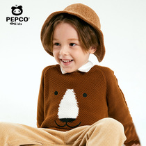 Piggy Banner childrens sweater boys knitwear winter round neck baby casual bottoming pullover Cotton