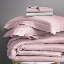 Italy imported 140 Egyptian long-staple cotton four-piece luxury simple cotton tribute satin hotel bedding