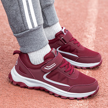 Spring walking shoes female middle-aged and elderly non-slip soft bottom mother single shoes sports shoes running travel shoes light old shoes