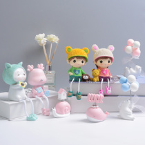 Hanging doll Nordic living room home couple gifts cute ornaments girl childrens room light luxury decoration decoration