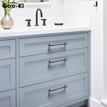 Goo-Ki Gooqi modern simple handle wardrobe cabinet cabinet door drawer Nordic gray brushed door handle