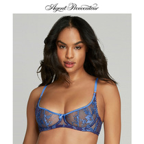 GWENITH embroidered blue bra agentprovocateur web yarn thin and sexy lingerie womens new