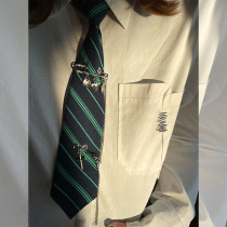 (Single shot and not shipped) Everyone wants a long tie free tie female academic style pin shirt decoration