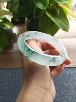 Myanmar Old Pit Emerald Bracelet Ice Glutinous species floating flowers bracelets Water moisturizing full of green jade bracelets Princess Bracelets