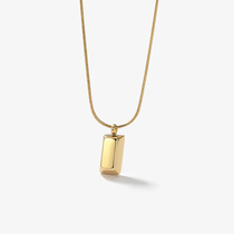 925 sterling silver small gold bar necklace 2021 new femininity personality collarbone chain niche design necklace