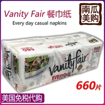 United States Direct mail Napkin Napkins Napkins Dining with 660 Vanity Fair Paper Napkins
