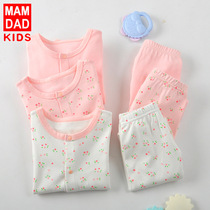 Many childrens long-sleeved underwear sets baby warm clothes sets baby sets autumn clothes and trousers two-piece sets