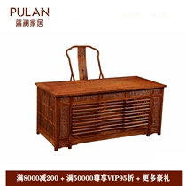 New Chinese-style desk 1 8 meters hedgehog red sandalwood big fruit red sandalwood Burmese rosewood log hot wax mahogany new product