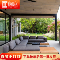 Outdoor Nordic sofa combination teak courtyard garden hotel balcony open-air homestay waterproof outdoor furniture