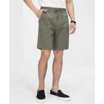 Cool summer high-end quick-drying fabric mens shorts elastic waist fashion Sports straight casual five-piece pants mens pants