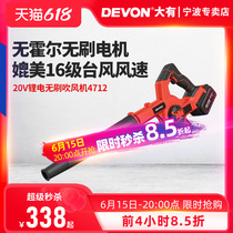 Great 20V lithium electric brushless blower High power industrial-grade dust collector blown ash wireless blower 4712