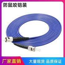 Engineering anti-rat fiber armored pigtail single-mode ST-ST 3 meters 5 meters 10 meters 20 meters 60 meters single-core fiber jumper